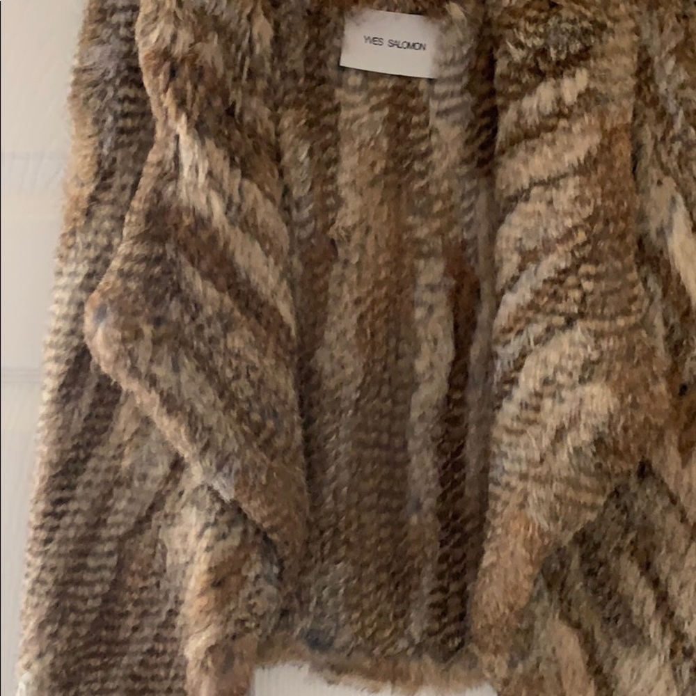 Yves Salomon Knitted Rabbit Fur Vest - Picture 6 of 10